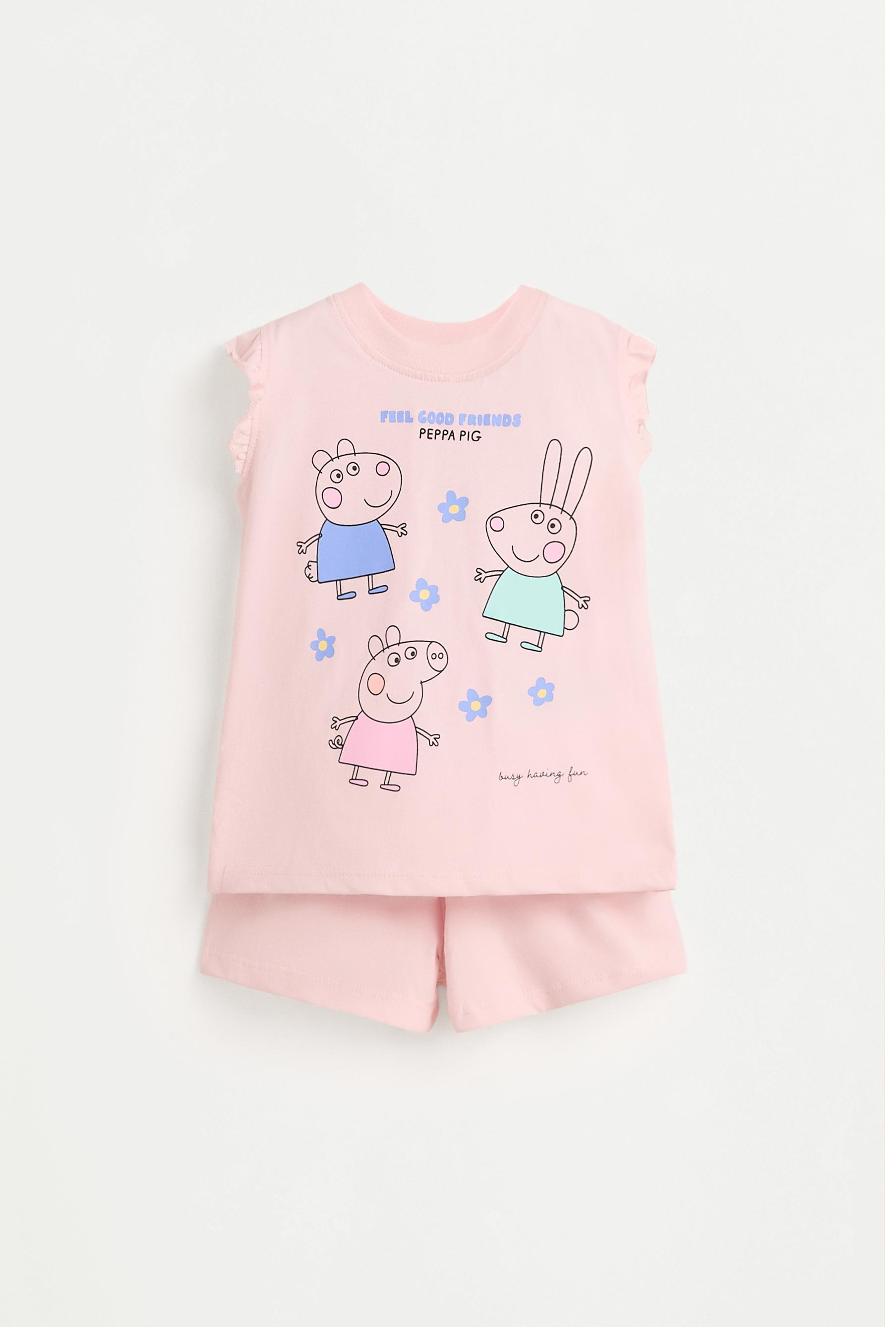 Pack of 2 short Peppa Pig™ pyjamas — PALE PINK