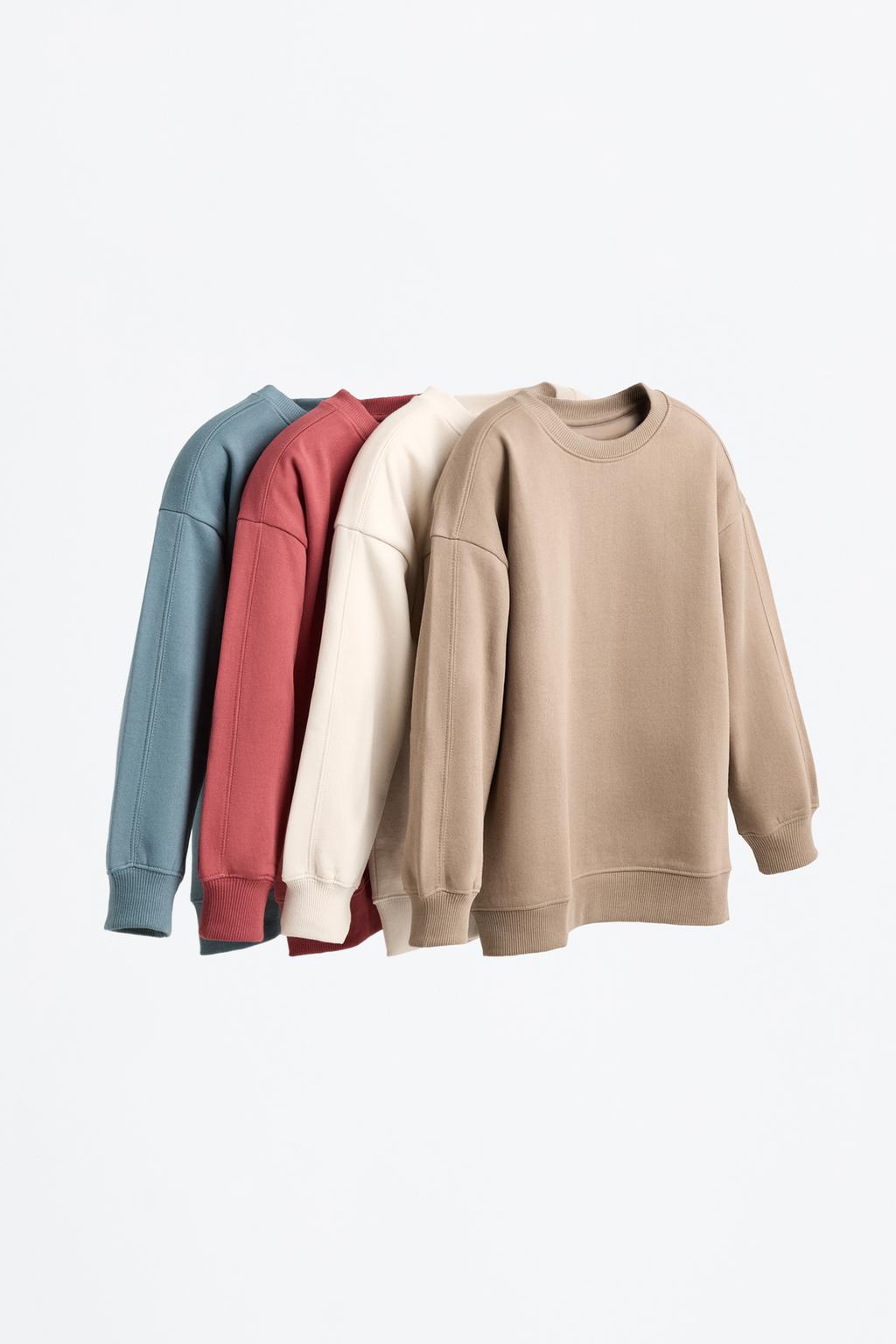 Pack 4 sudaderas lisas