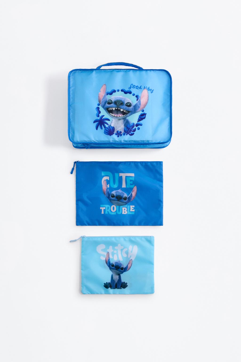 Conxunto de 3 organizadores de viaxe Stitch ©Disney