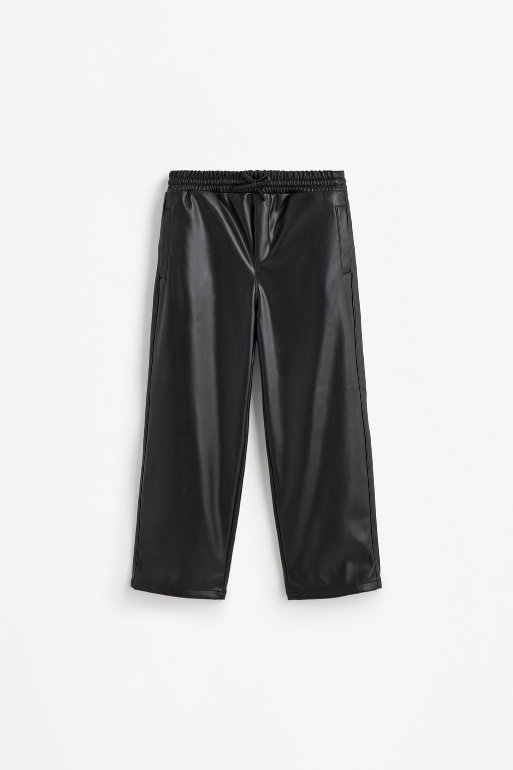 Pantalón culotte efecto piel