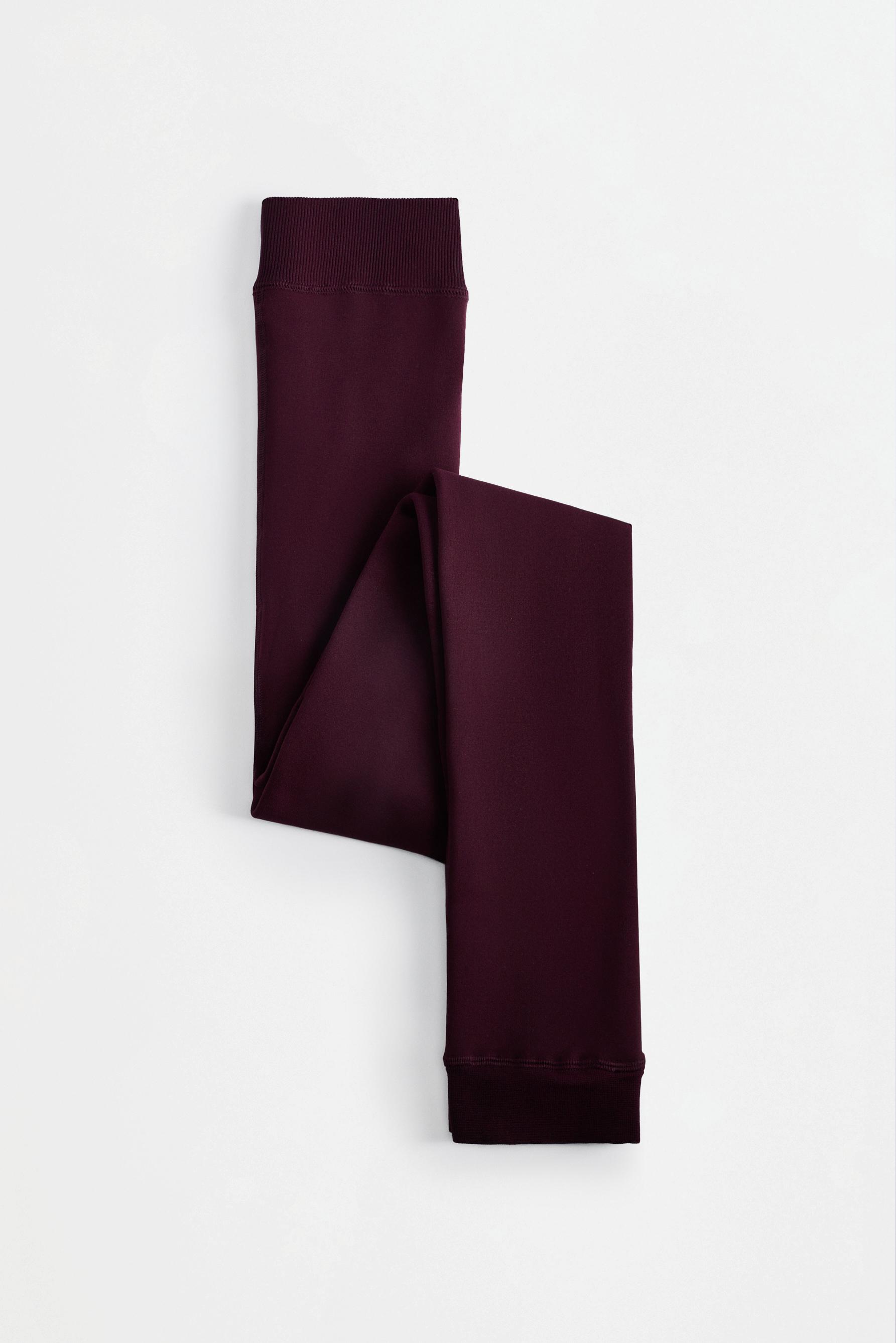 200 denier thermal leggings — BURGUNDY