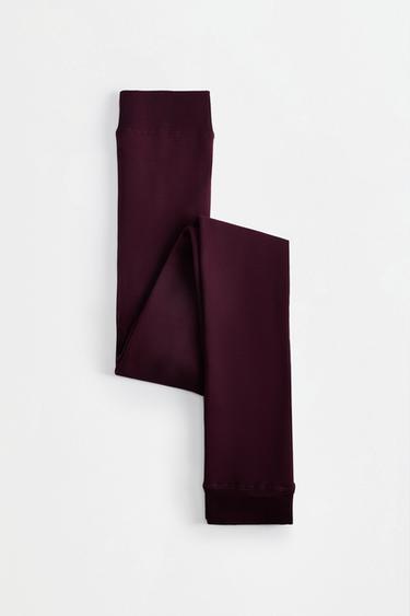 200 denier thermal leggings — BURGUNDY 7