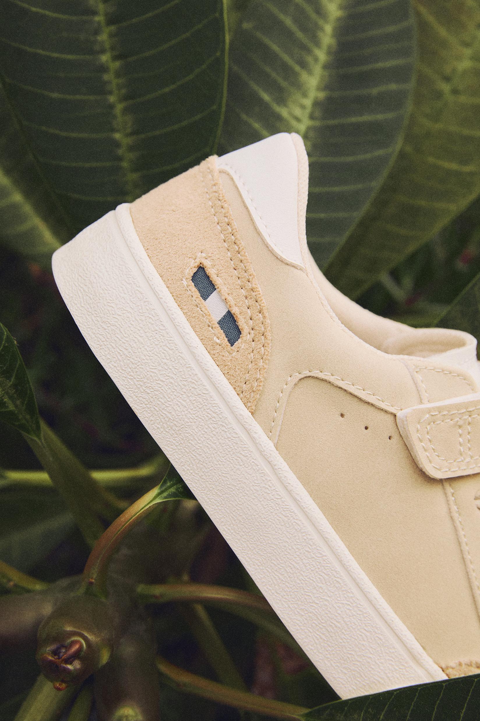 FLAG COMBINATION SNEAKER — BROWN