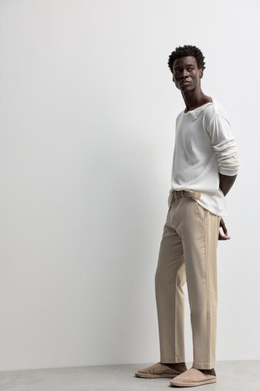 Slim fit chino trousers — BEIGE 5