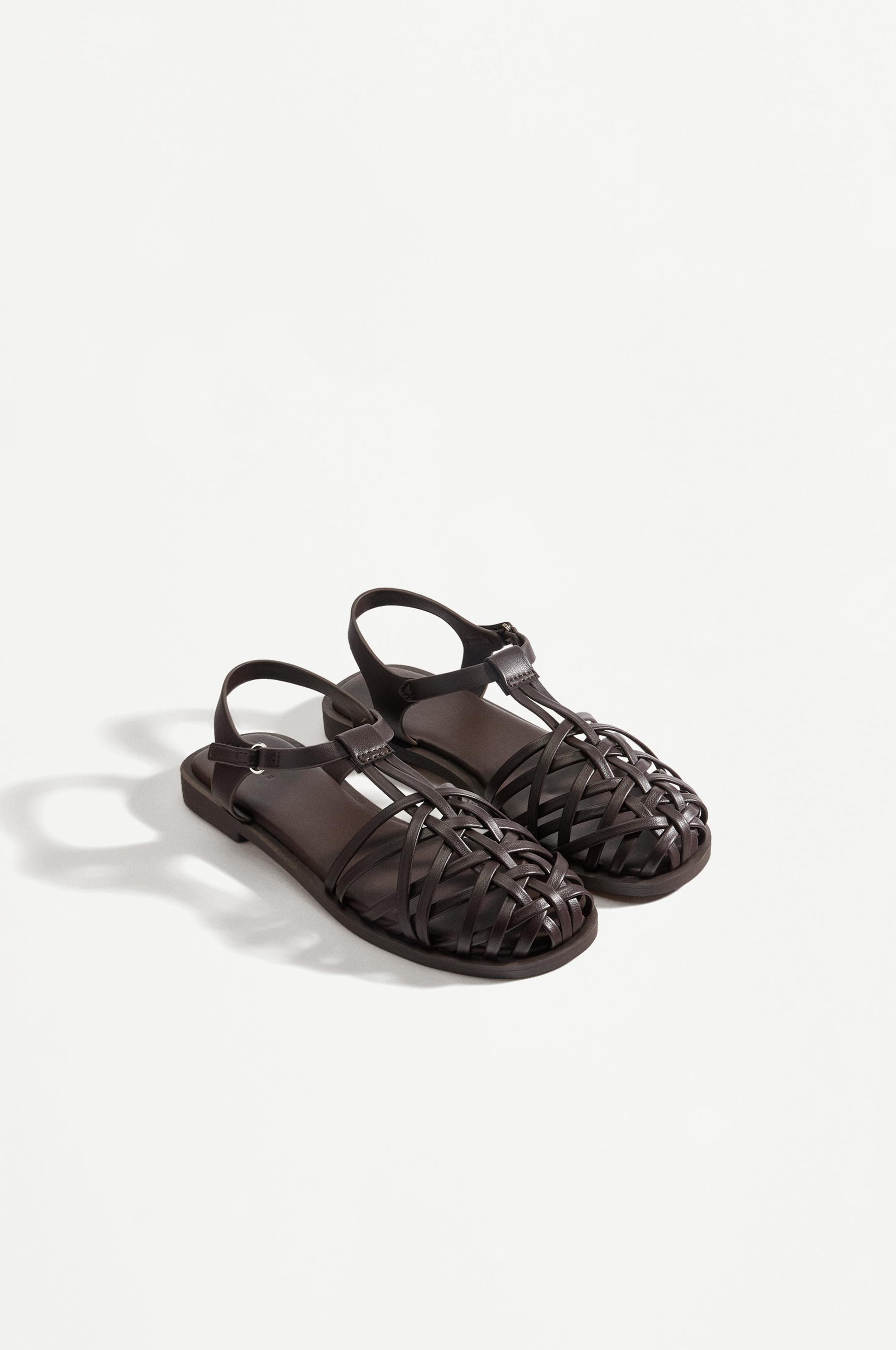 Cage sandals — BROWN
