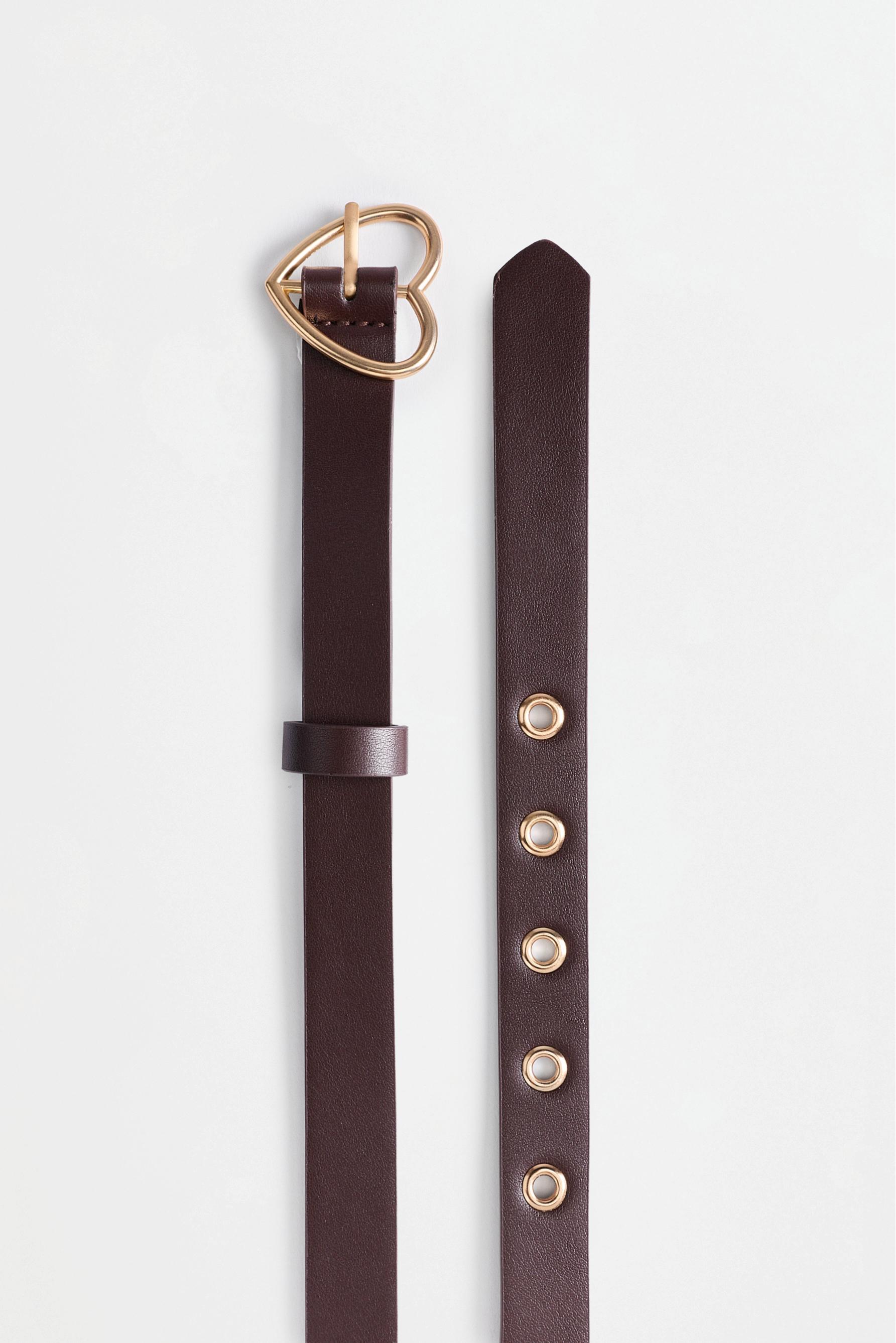 Heart buckle belt — DARK BLUE