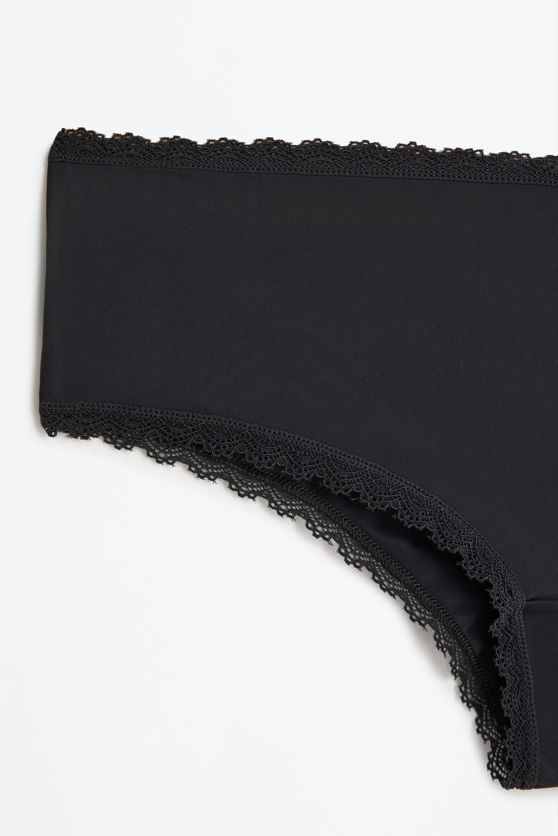 Pack of 3 microfibre hipster briefs — BLACK