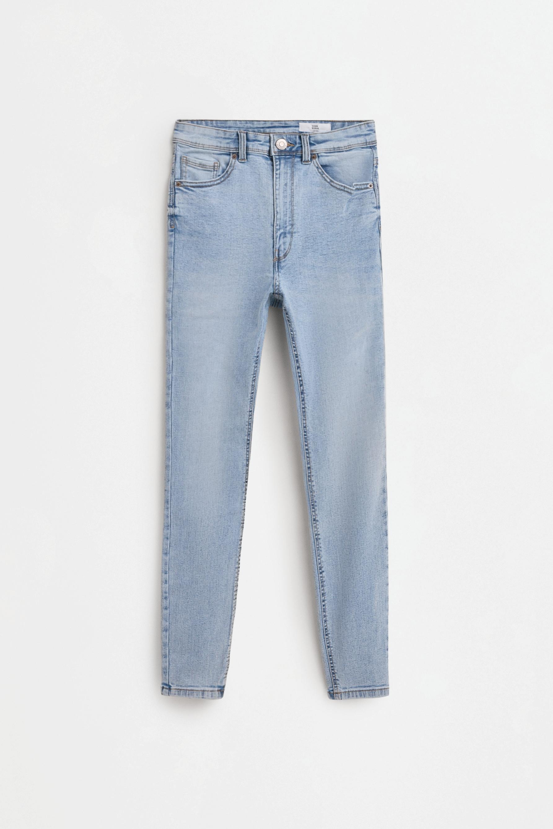 Super high-waist jeans — DARK TURQUOISE
