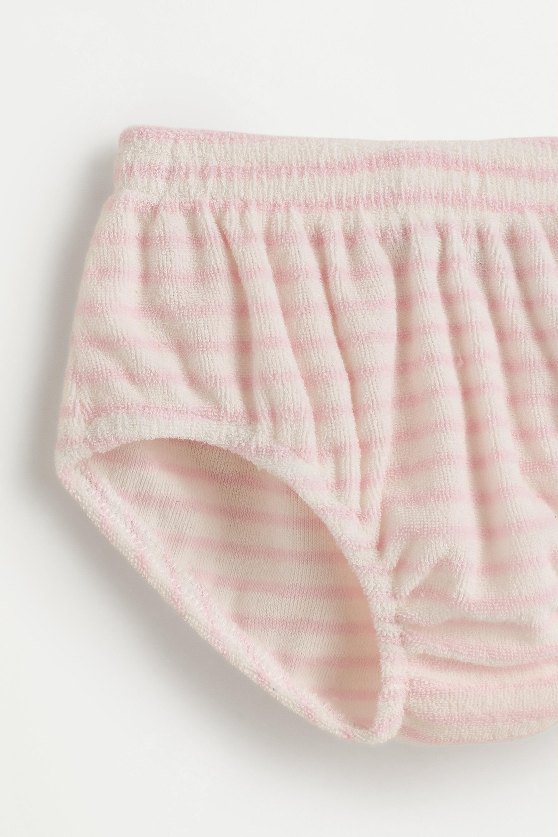 Terry cloth T-shirt and briefs co-ord — ROSE PINK