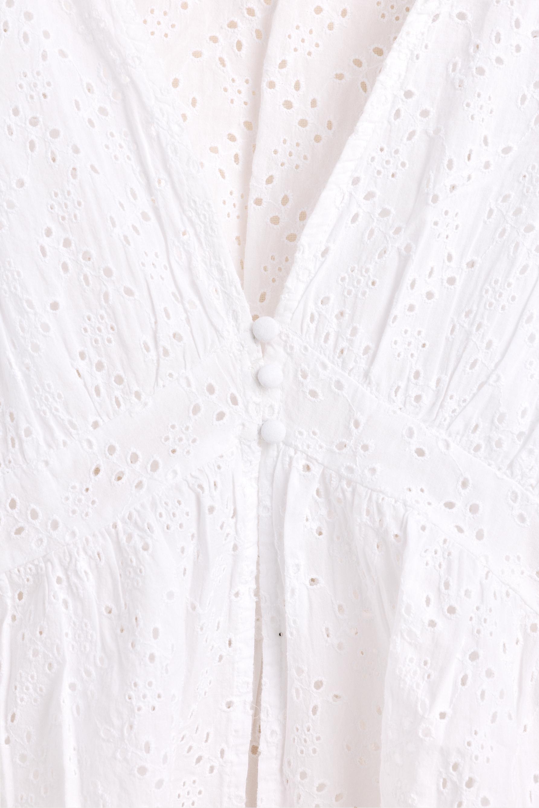 Swiss embroidery shirt — WHITE