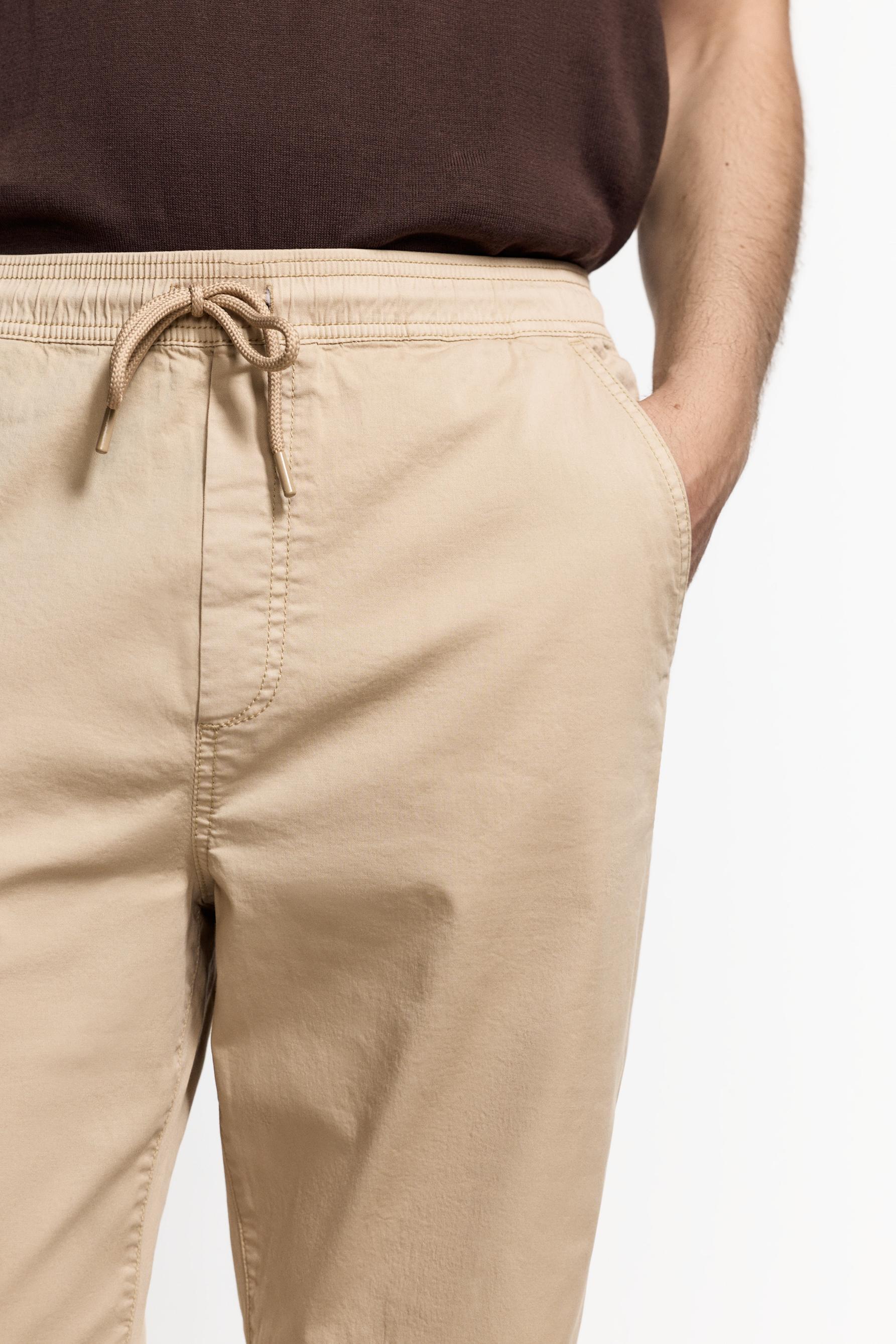 Slim fit jogger trousers — BEIGE