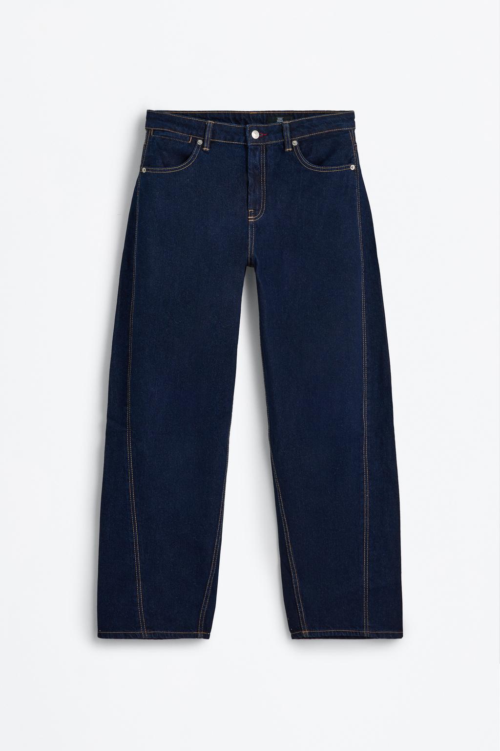 Contrast balloon jeans