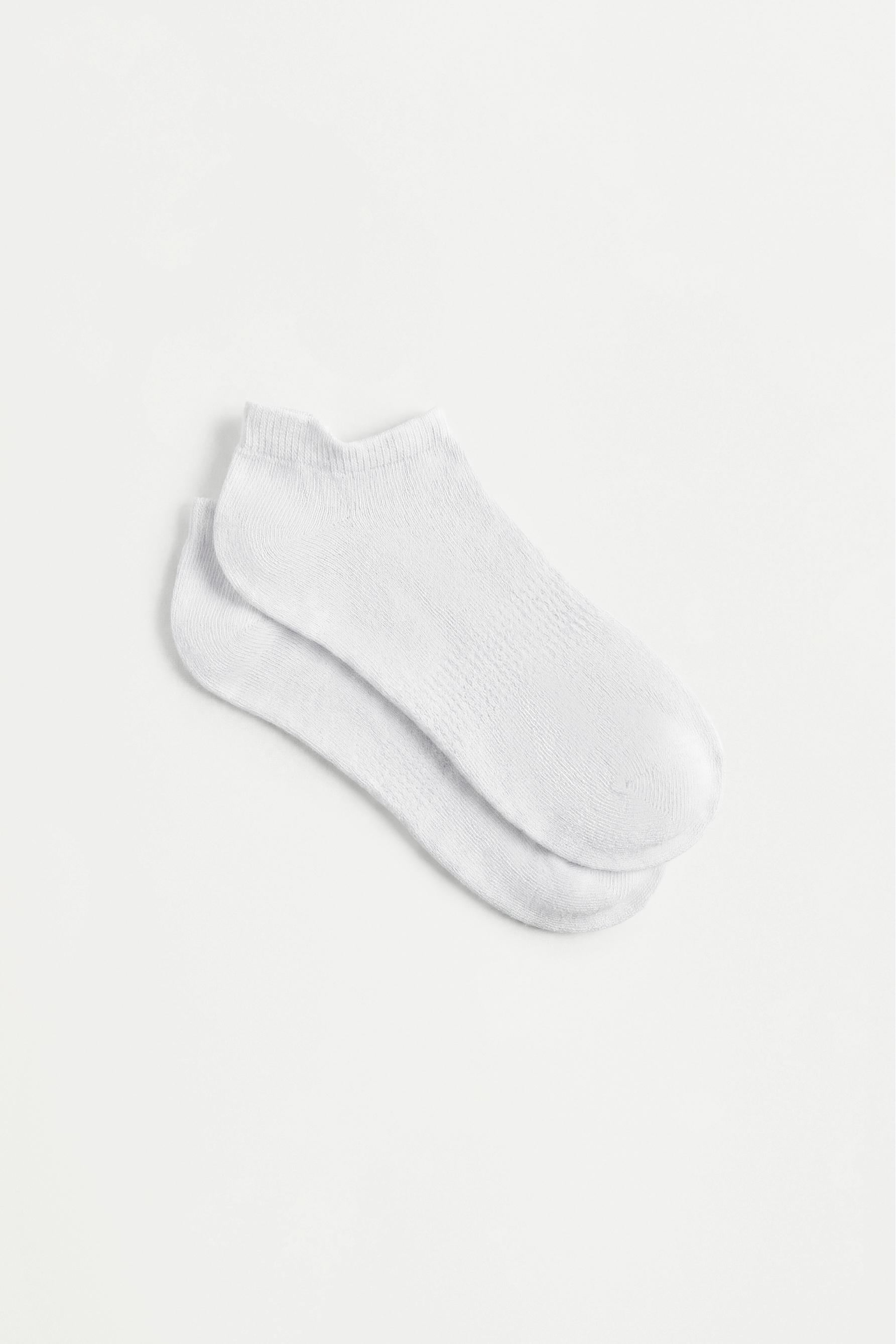 Basic No-Show Socks (4-Pack) — WHITE