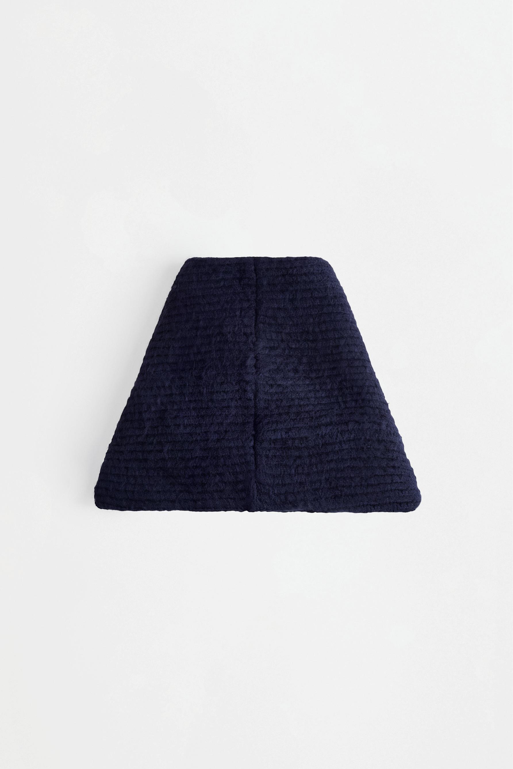 Ribbed knit snood — NAVY