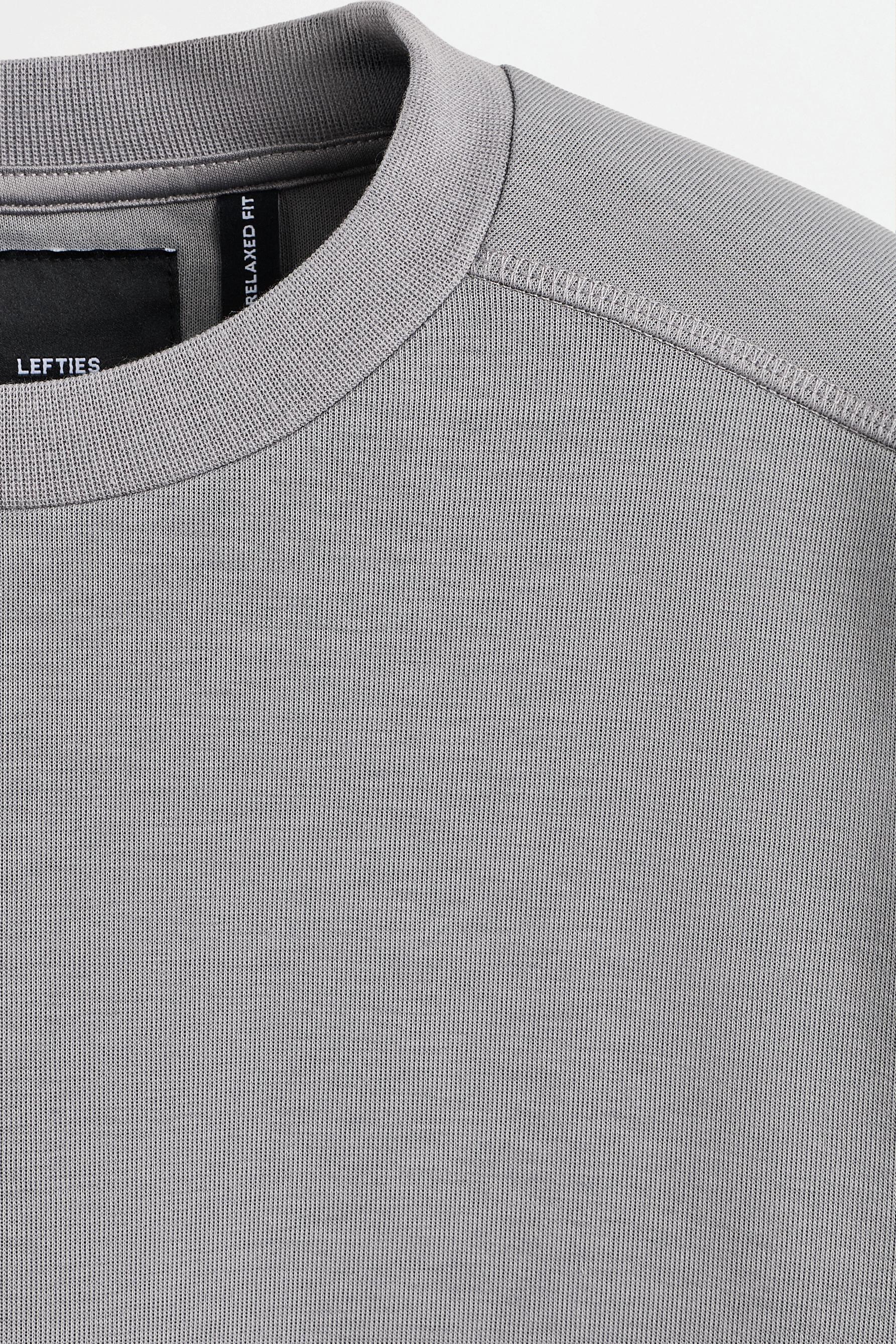 Round neck interlock sweatshirt — MEDIUM GREY