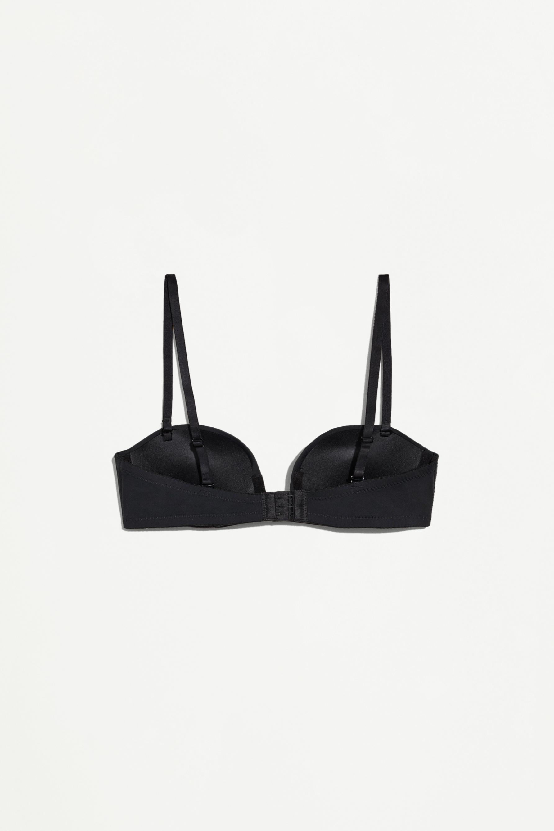 Plunge bandeau bra — BLACK