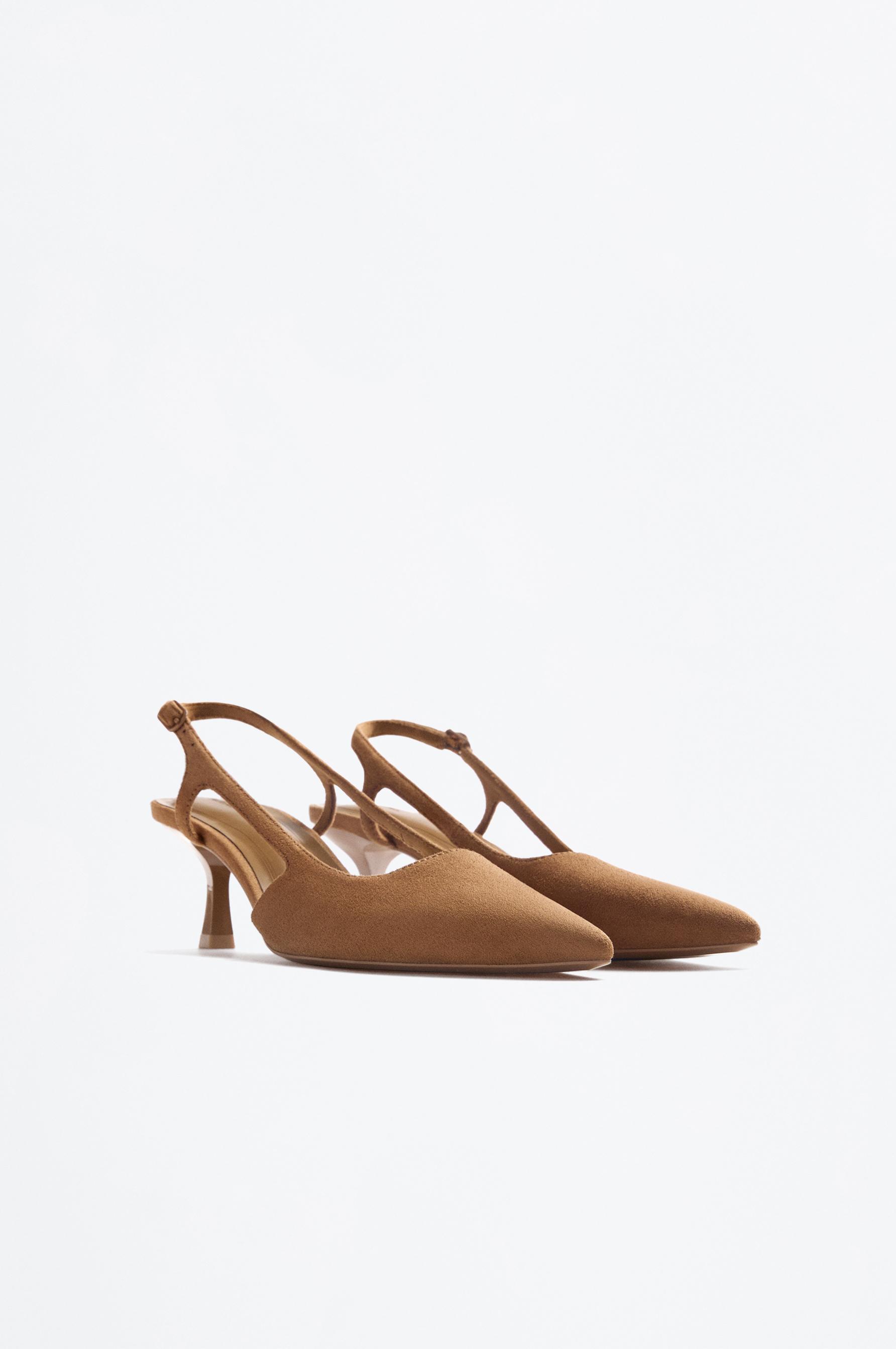 Slingback heel shoe — LEATHER