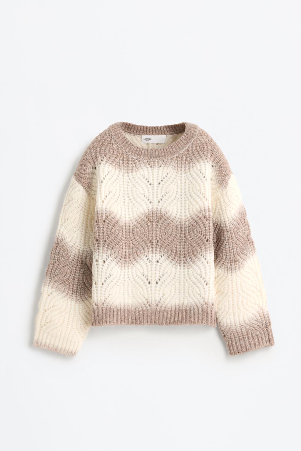 Braided frothy sweater