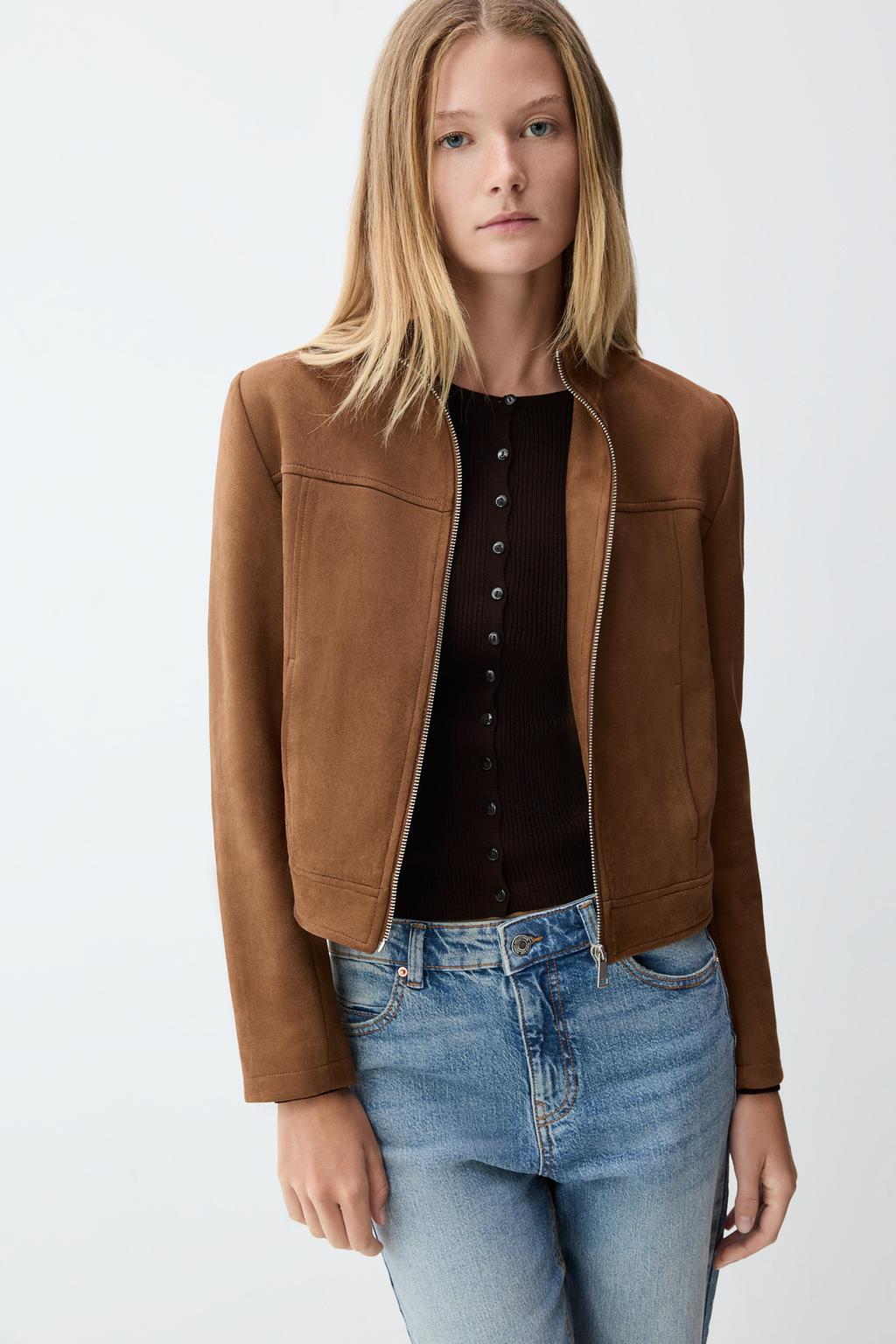 Faux Suede Jacket