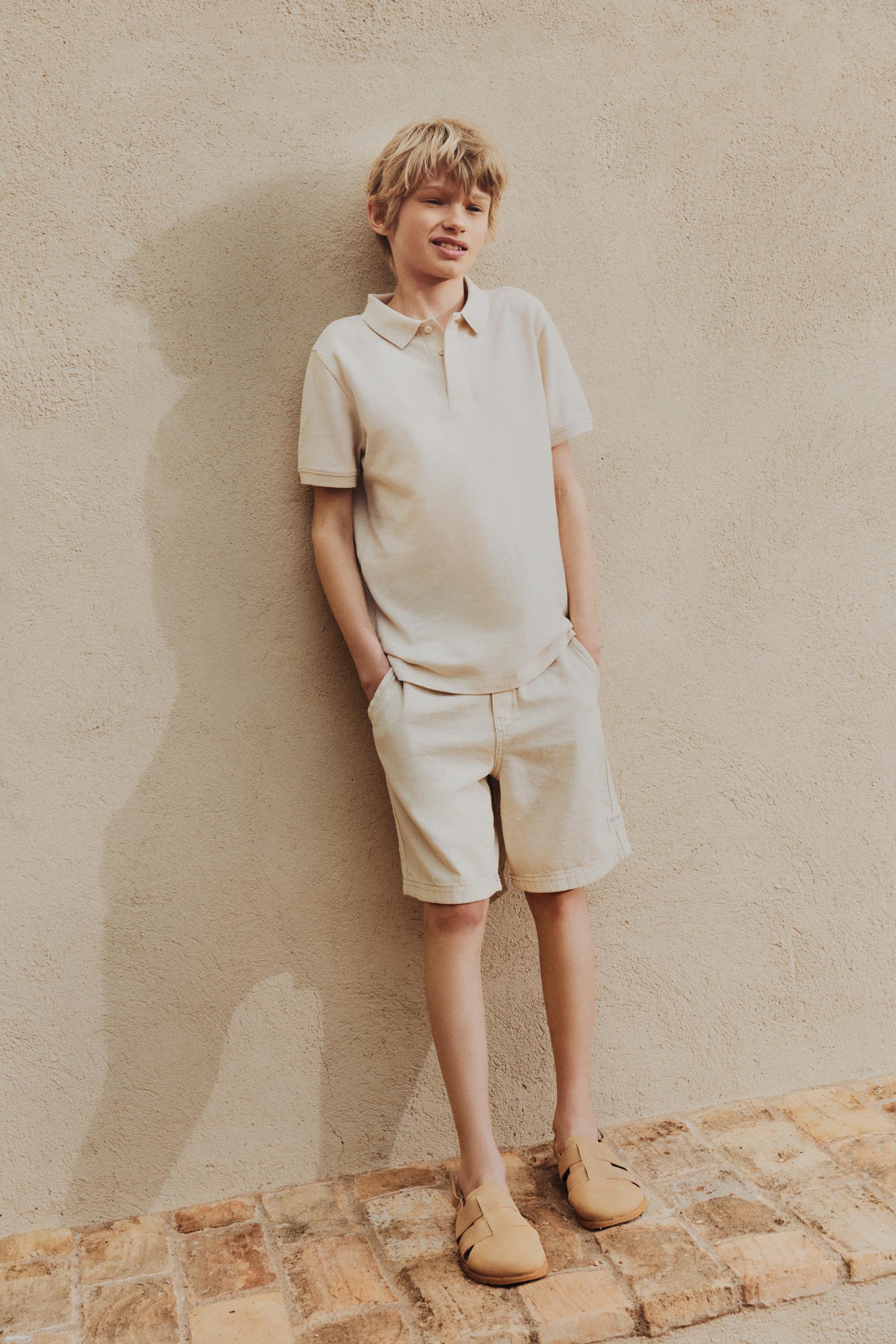 Denim jogger Bermuda shorts — OFF WHITE