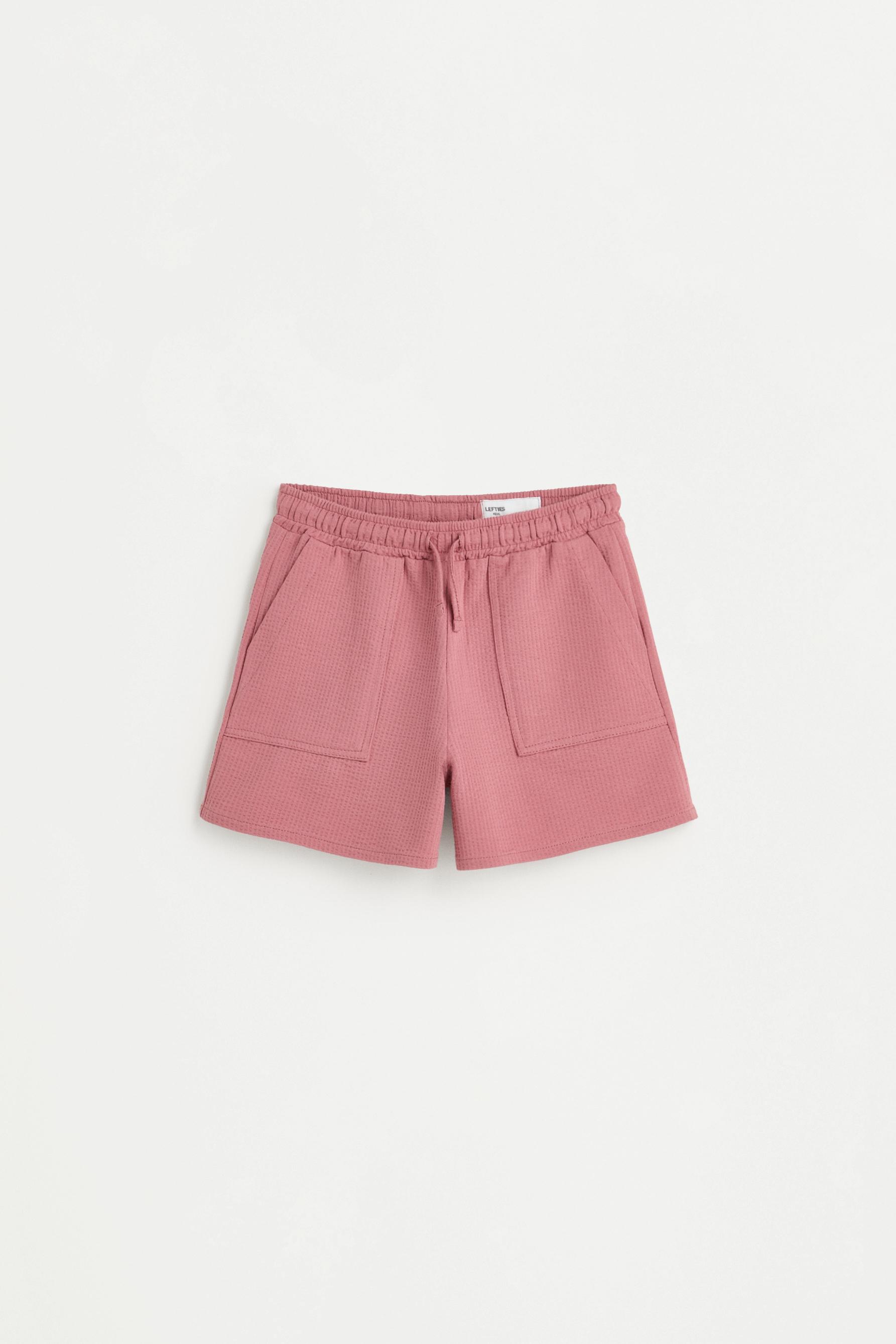 Seersucker shorts — DARK PINK