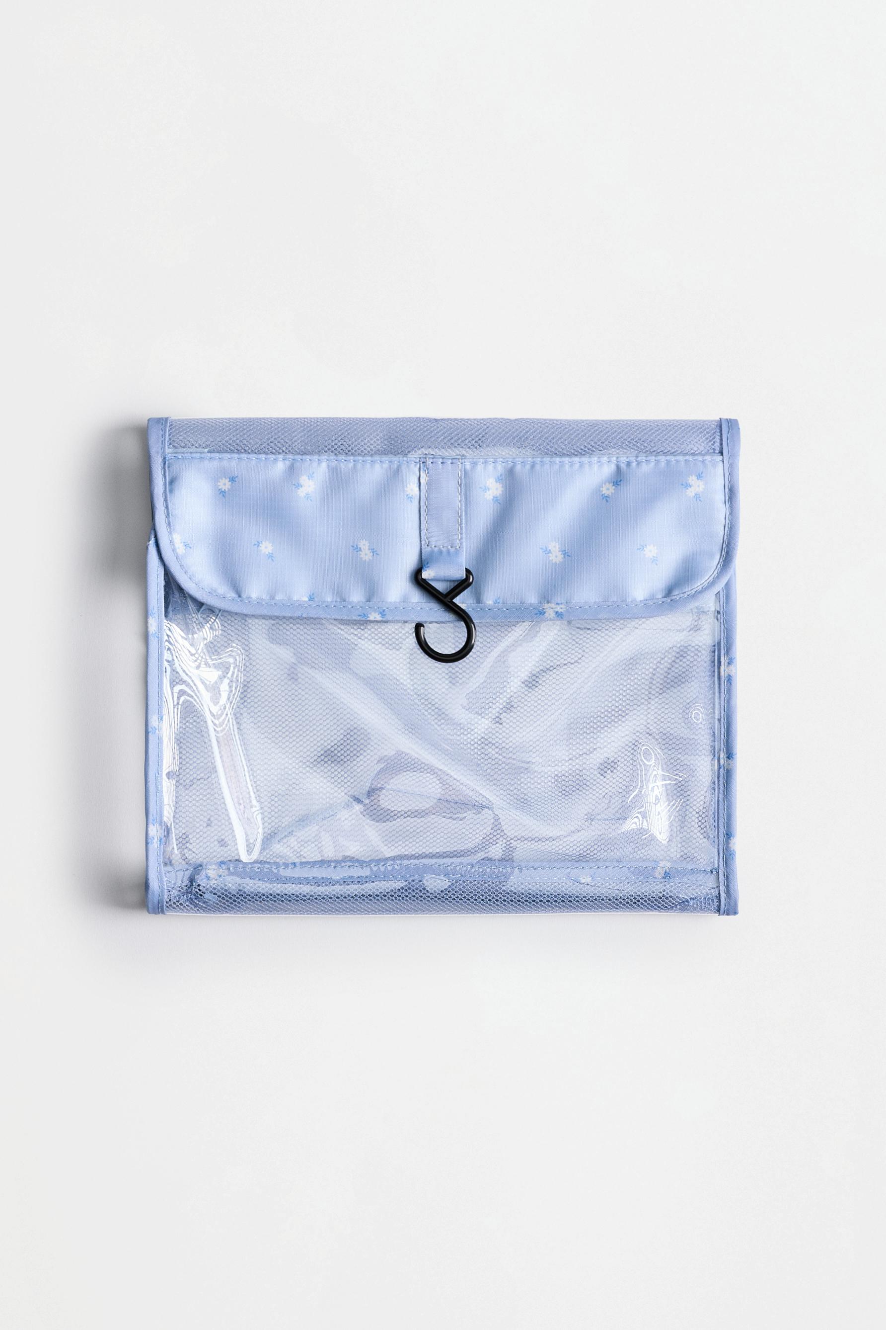 Foldable travel toiletry bag — PASTEL BLUE