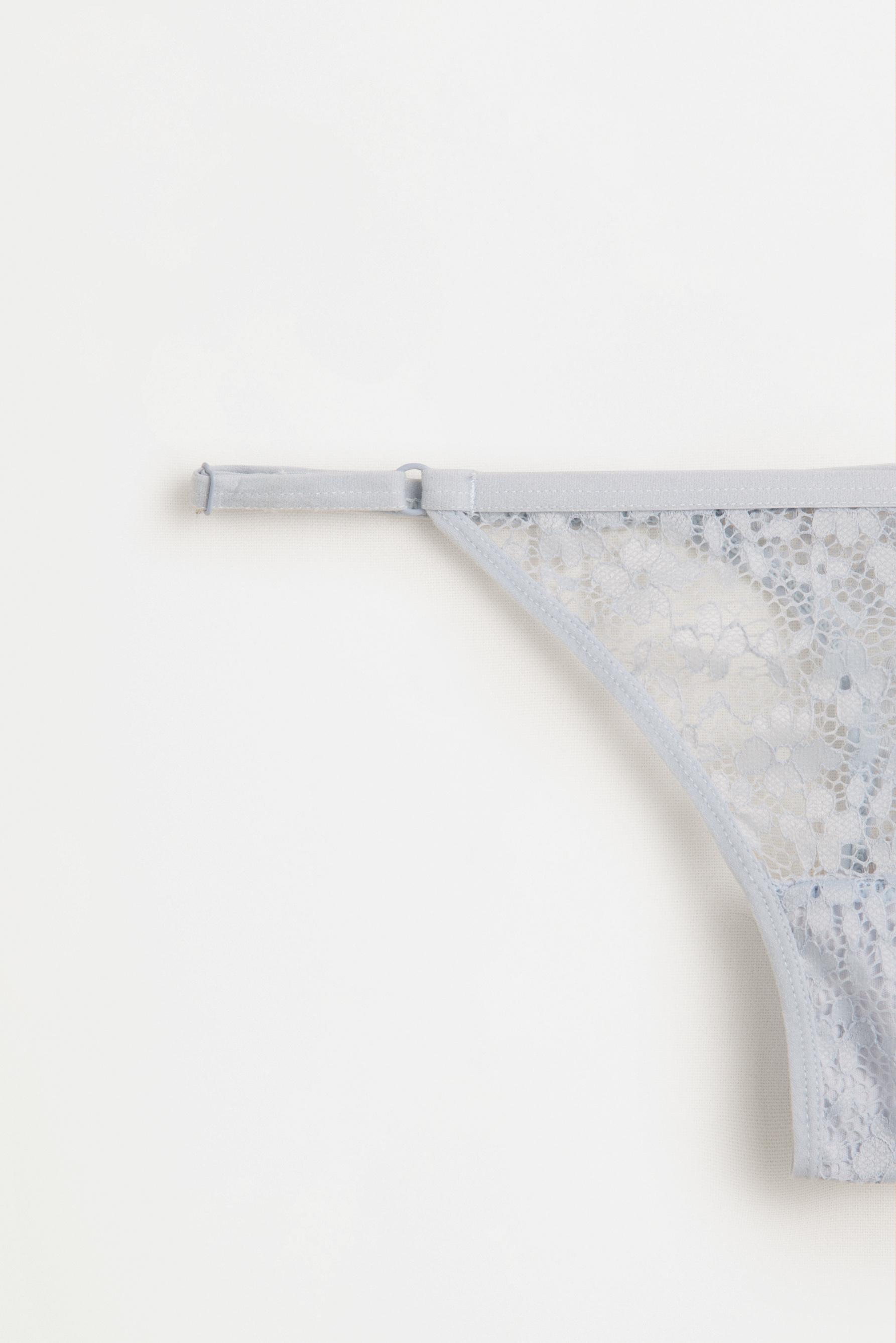 Lace thong — SKY BLUE