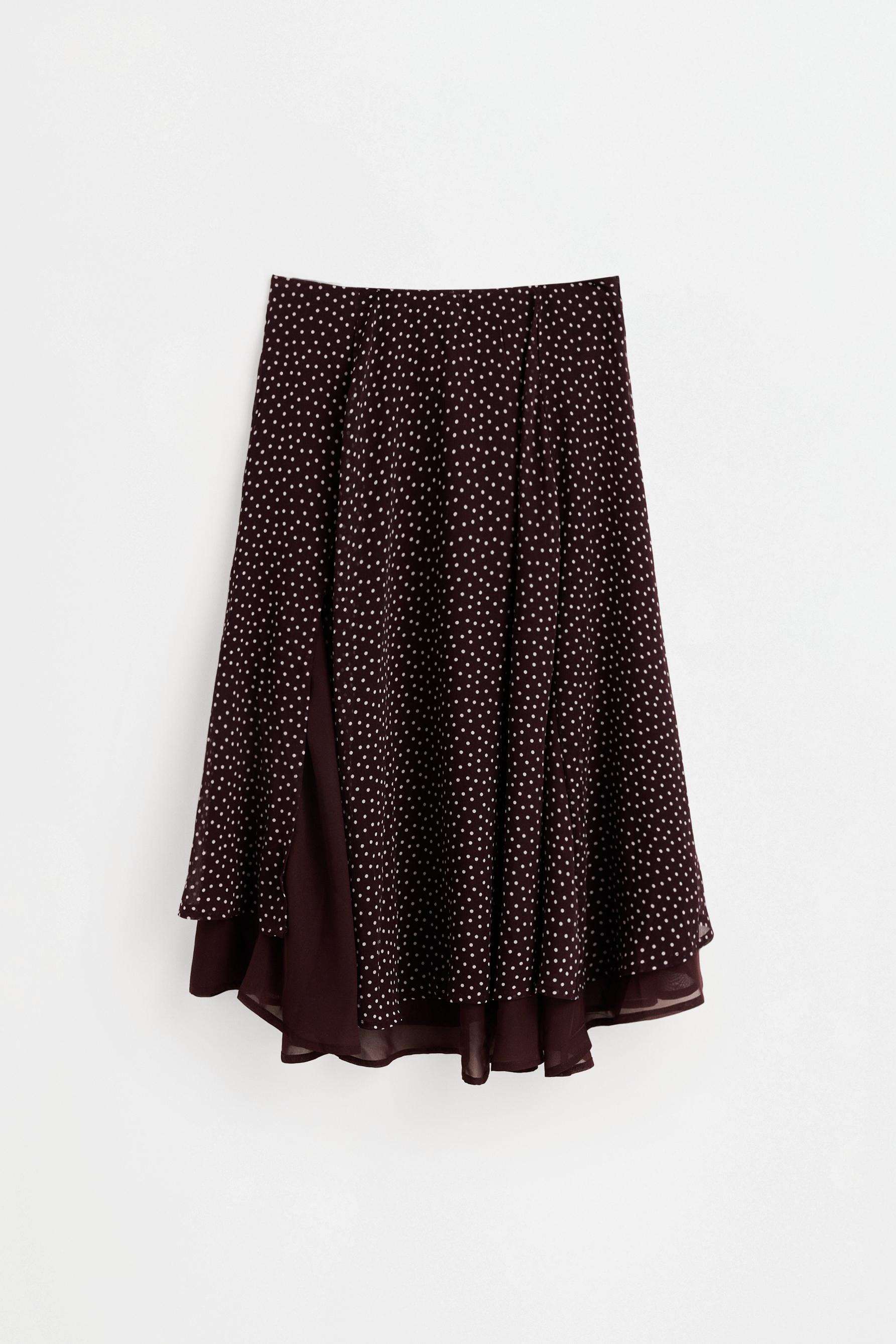 Falda midi lunares