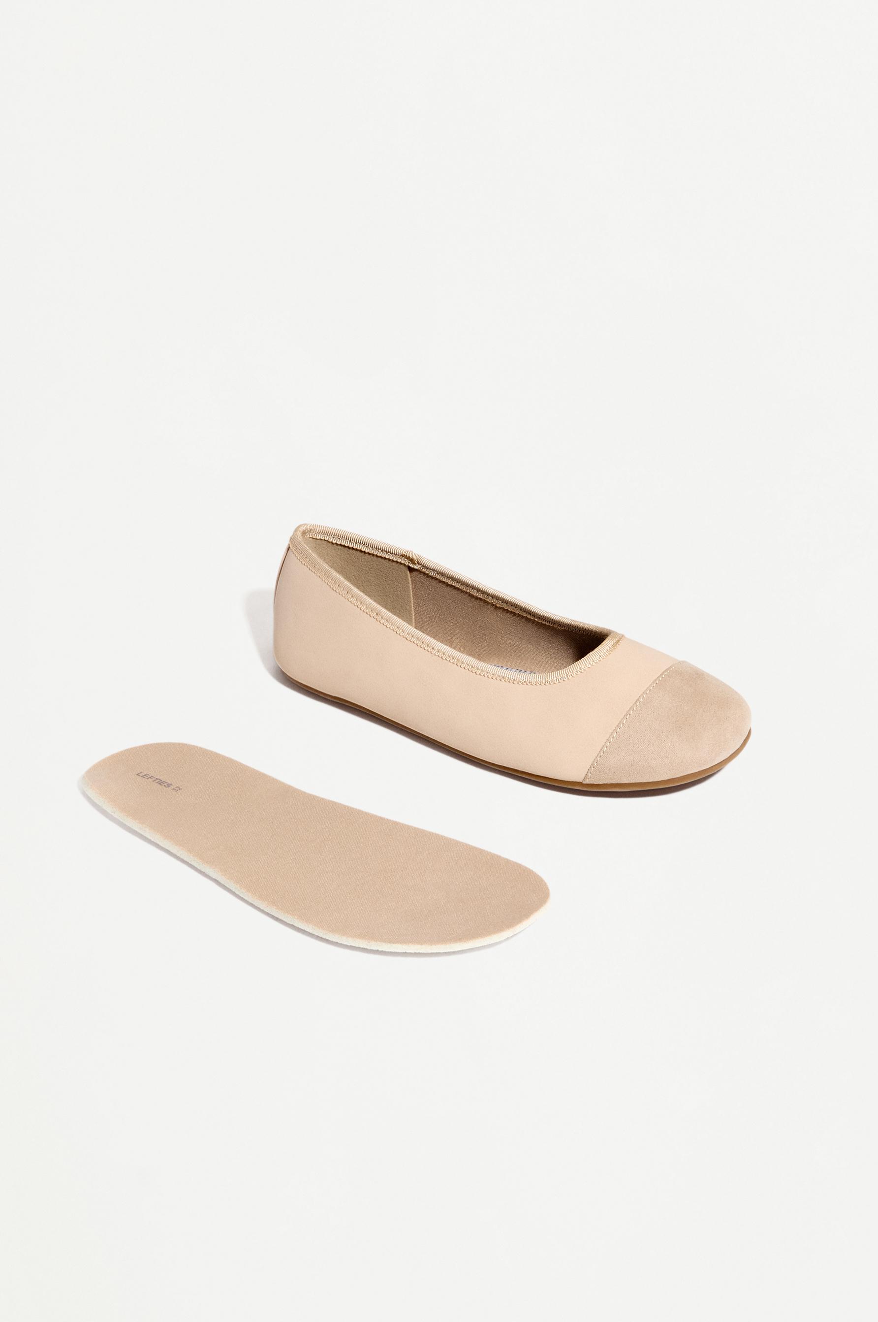 BAREFOOT TOECAP BALLET FLATS — ECRU