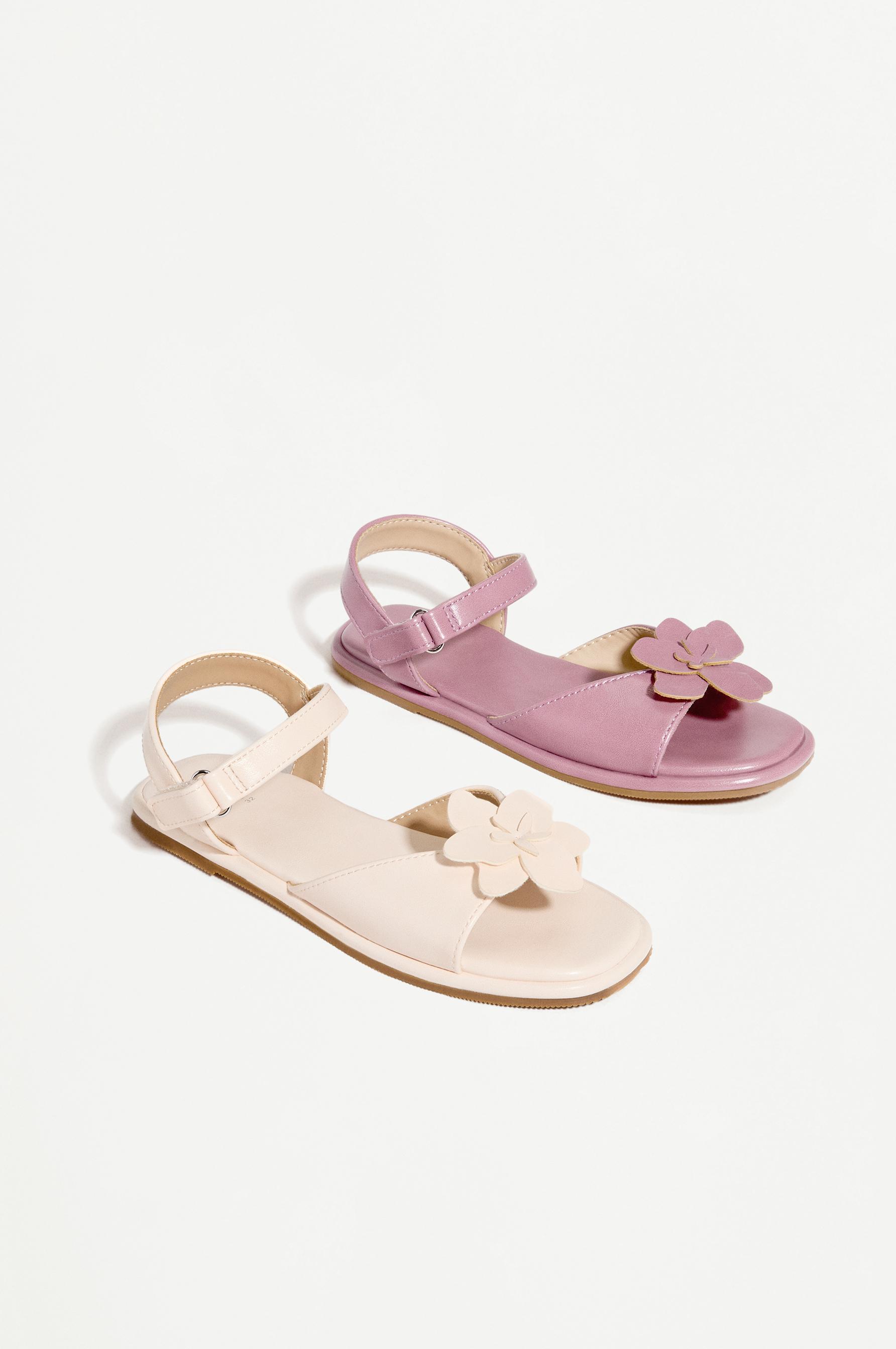 FLORAL SANDALS — RED